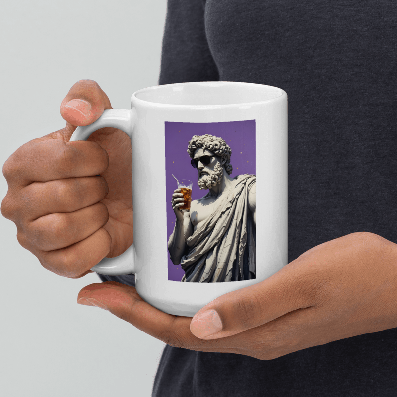 White glossy mug