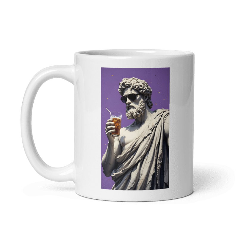 White glossy mug